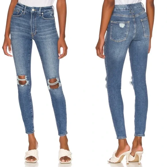 NWT Good American Good Waist Skinny High Rise Jeans - Picture 1 of 9
